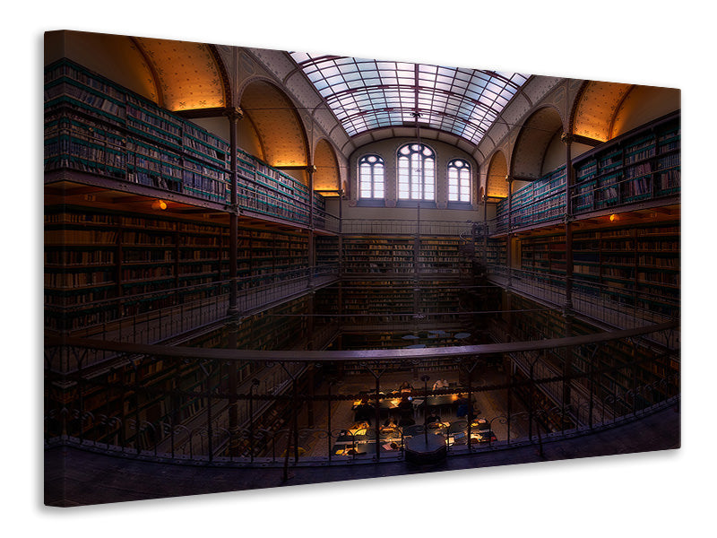 modern-4-piece-canvas-print-rijksmuseum-library