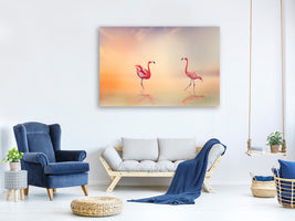 modern-4-piece-canvas-print-romantic-flamingos