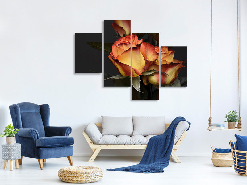 5-piece-canvas-print-roses-of-the-romance
