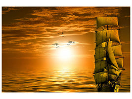 3-piece-canvas-print-sailing-ship-in-the-sunset