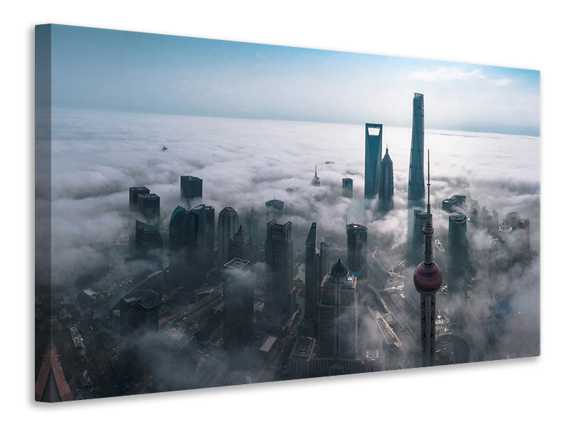 5-piece-canvas-print-shanghai-in-the-fog-from-above