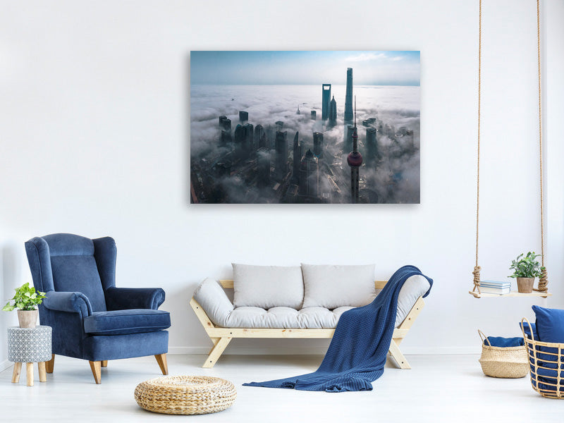 5-piece-canvas-print-shanghai-in-the-fog-from-above