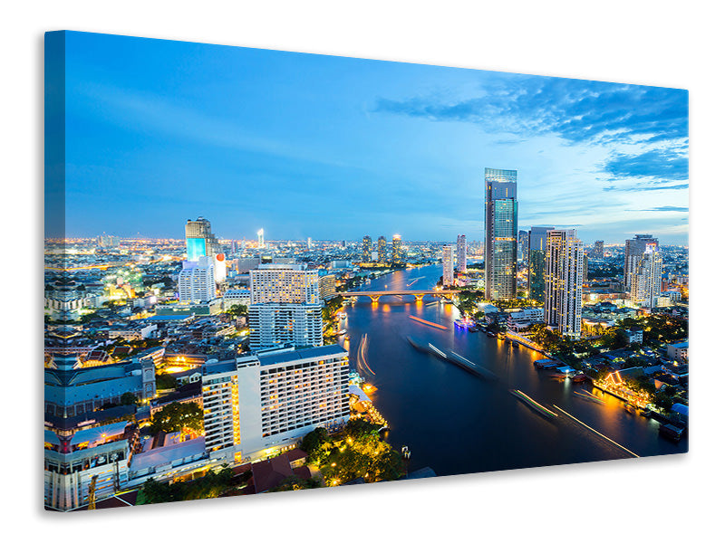4-piece-canvas-print-skyline-bangkok-at-dusk