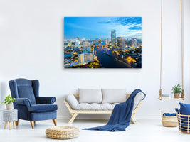 modern-4-piece-canvas-print-skyline-bangkok-at-dusk