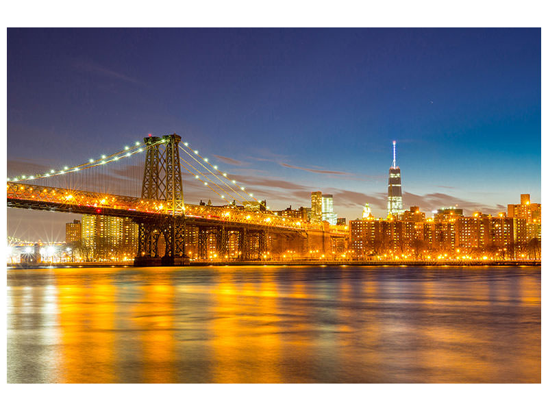 5-piece-canvas-print-skyline-ny-williamsburg-bridge