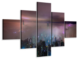 panoramic-3-piece-canvas-print-smog-in-hong-kong