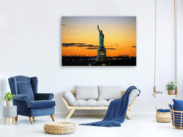 3-piece-canvas-print-statue-of-liberty-in-the-evening-light