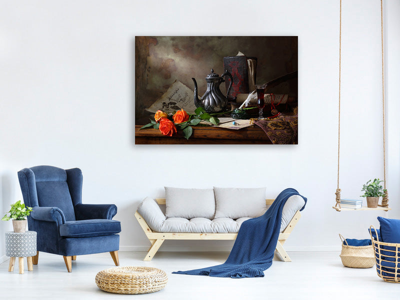 modern-3-piece-canvas-print-still-life-with-teapot-and-roses