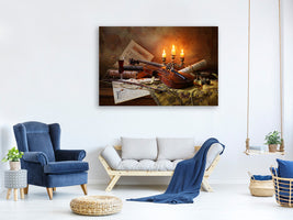 3-piece-canvas-print-still-life-with-violin-and-candles