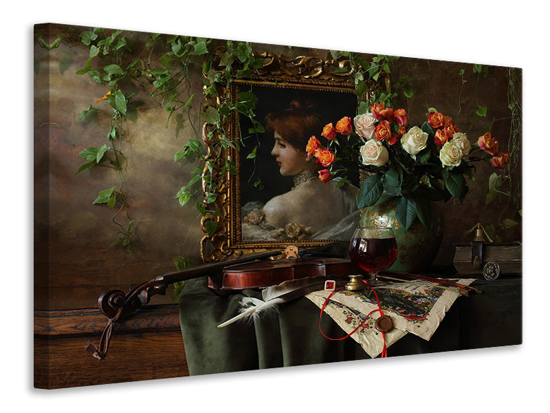 5-piece-canvas-print-still-life-with-violin-and-flowers-ii