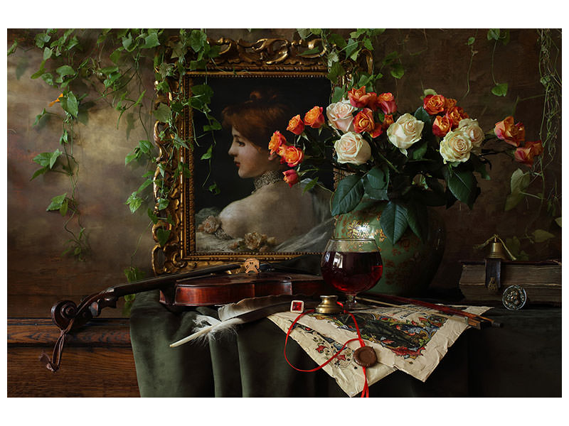 5-piece-canvas-print-still-life-with-violin-and-flowers-ii