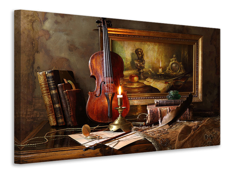 5-piece-canvas-print-still-life-with-violin-and-painting-ii