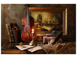 5-piece-canvas-print-still-life-with-violin-and-painting-ii