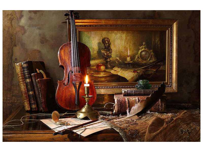 5-piece-canvas-print-still-life-with-violin-and-painting-ii