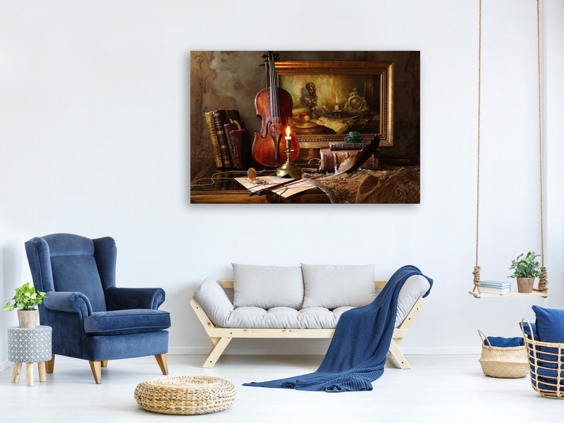 5-piece-canvas-print-still-life-with-violin-and-painting-ii
