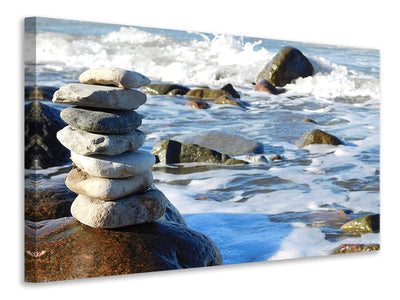 3-piece-canvas-print-stone-pile-at-the-sea