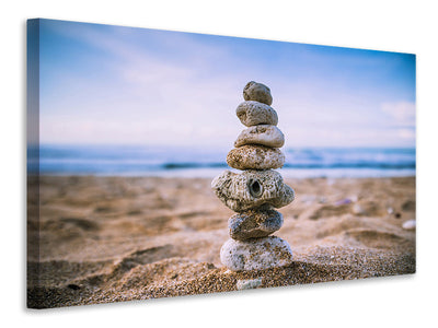 3-piece-canvas-print-stone-pile-on-the-beach