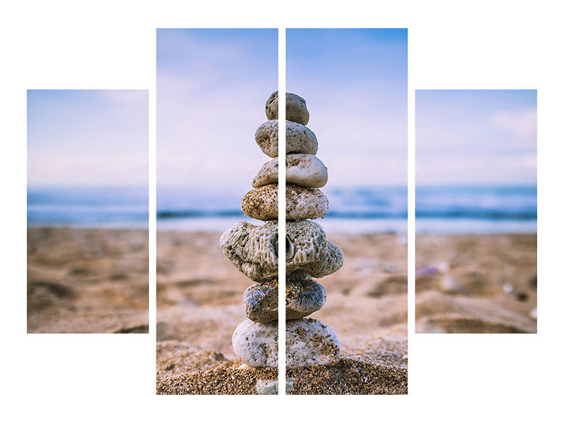 canvas-print-stone-pile-on-the-beach