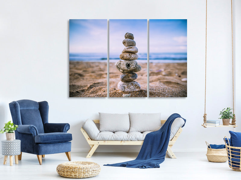 5-piece-canvas-print-stone-pile-on-the-beach