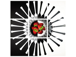 4-piece-canvas-print-strawberry-designs