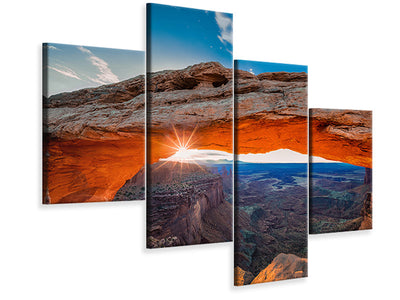 4-piece-canvas-print-sunrise-at-mesa-arch