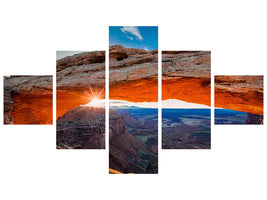 panoramic-3-piece-canvas-print-sunrise-at-mesa-arch