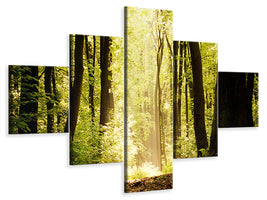 4-piece-canvas-print-sunrise-in-the-forest