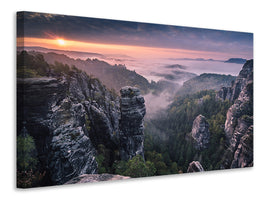 4-piece-canvas-print-sunrise-on-the-rocks