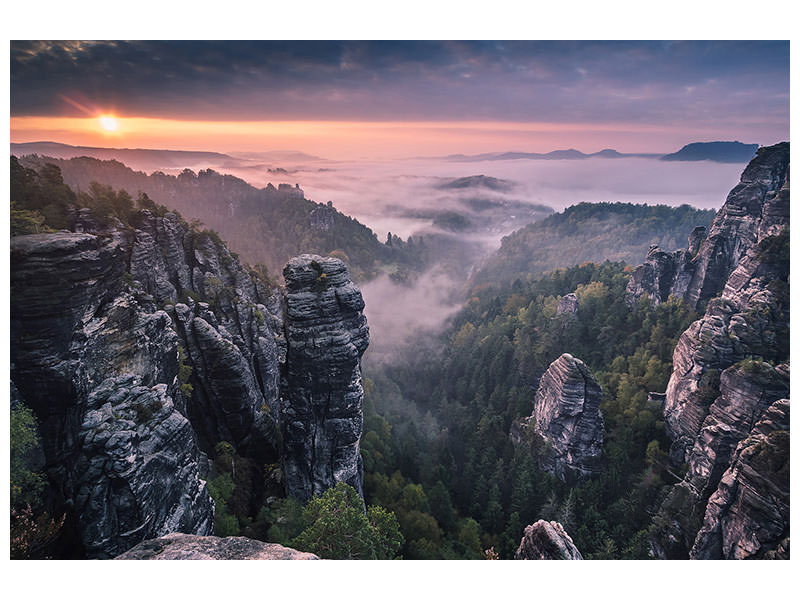 4-piece-canvas-print-sunrise-on-the-rocks