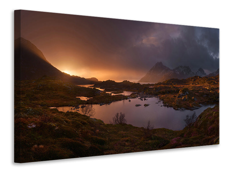 panoramic-3-piece-canvas-print-sunrise-over-lofoten