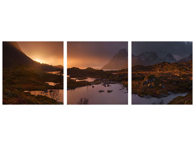 modern-4-piece-canvas-print-sunrise-over-lofoten