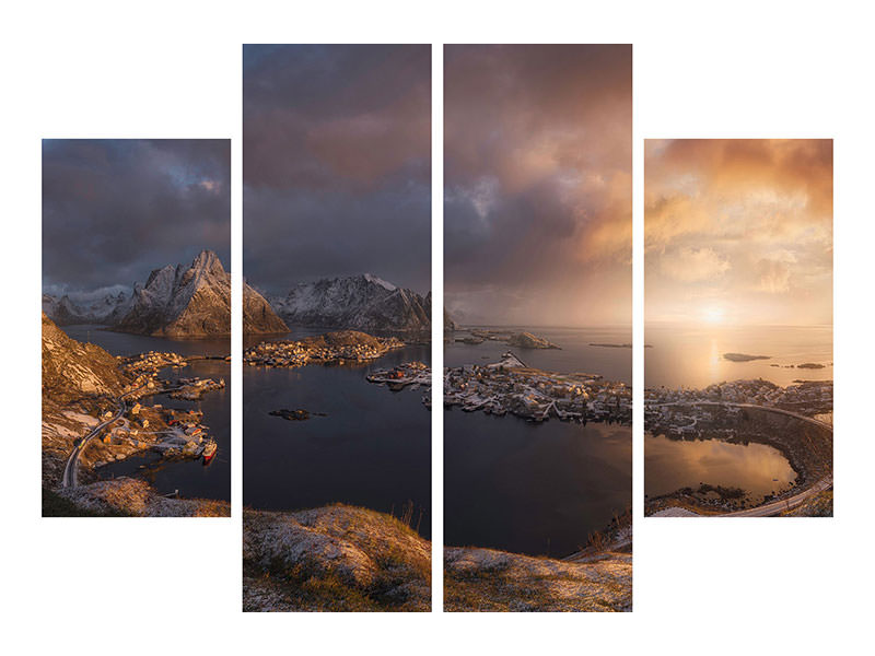 panoramic-canvas-print-sunrise-over-reine
