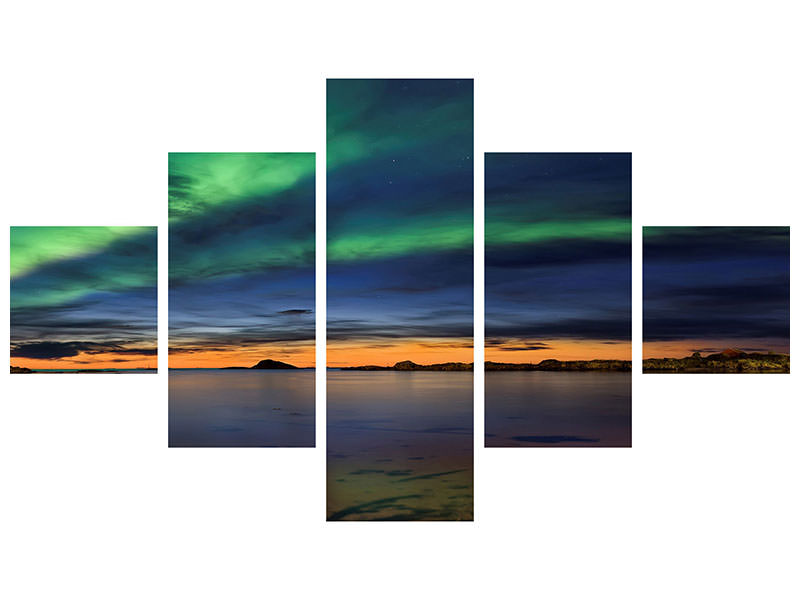 4-piece-canvas-print-sunset-at-andenes