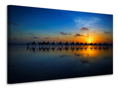 modern-4-piece-canvas-print-sunset-camel-ride