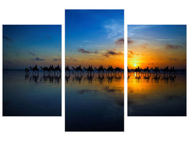 panoramic-canvas-print-sunset-camel-ride