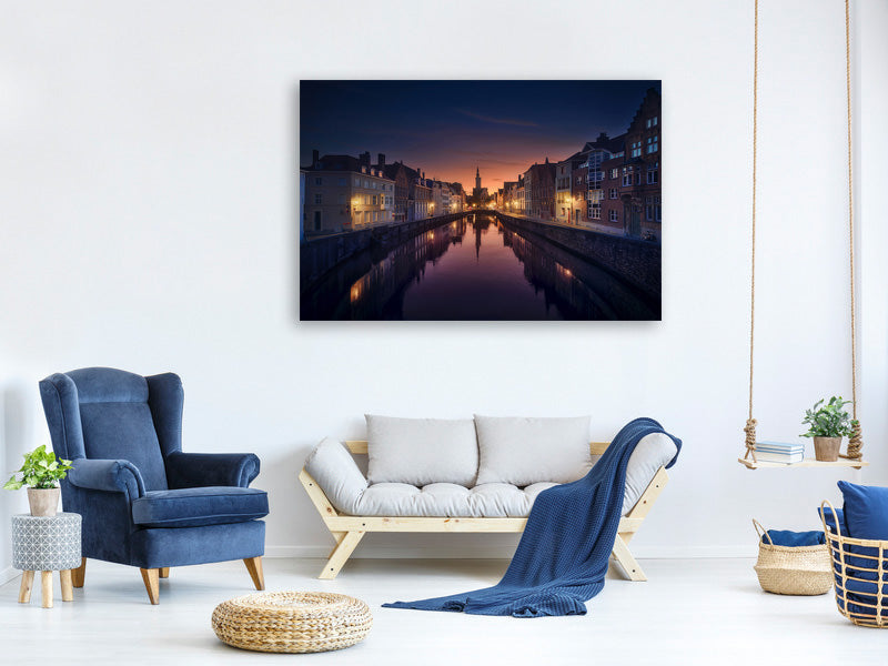 modern-3-piece-canvas-print-sunset-in-brugge