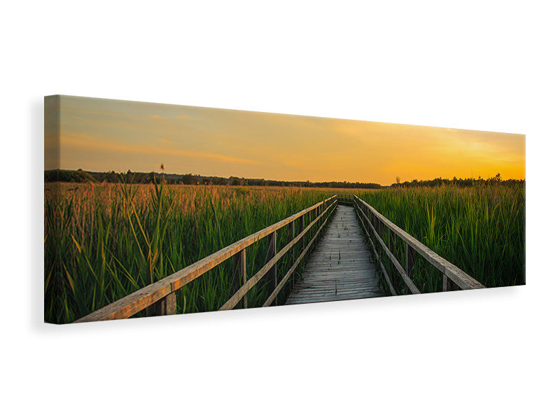 panoramic-3-piece-canvas-print-sunset-in-the-fields