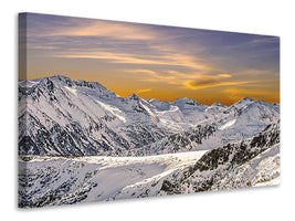 panoramic-3-piece-canvas-print-sunset-in-the-mountains