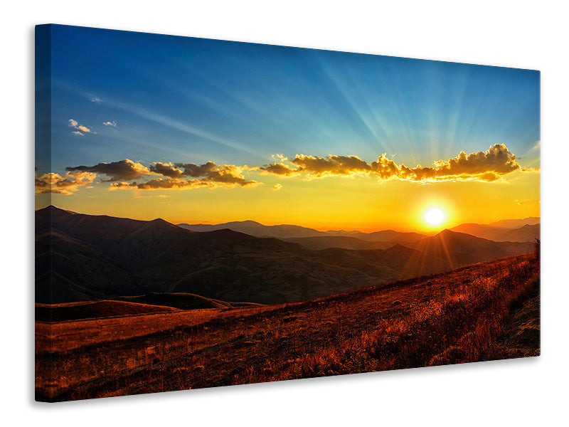 panoramic-3-piece-canvas-print-sunset-in-the-world-of-mountains