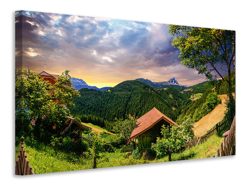 modern-4-piece-canvas-print-swiss-mountains-in-summer