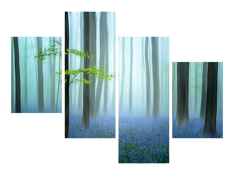 5-piece-canvas-print-the-blue-forest