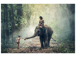 3-piece-canvas-print-the-elephant-at-work