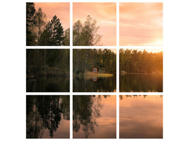 4-piece-canvas-print-the-little-red-house