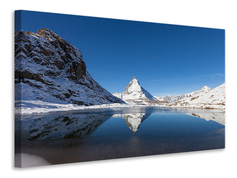 modern-4-piece-canvas-print-the-riffelsee-on-matterhorn