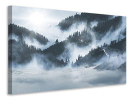 3-piece-canvas-print-the-wolf-in-the-woods