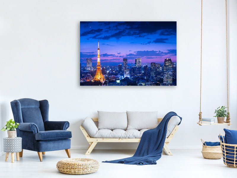 modern-4-piece-canvas-print-tokyo-night-view