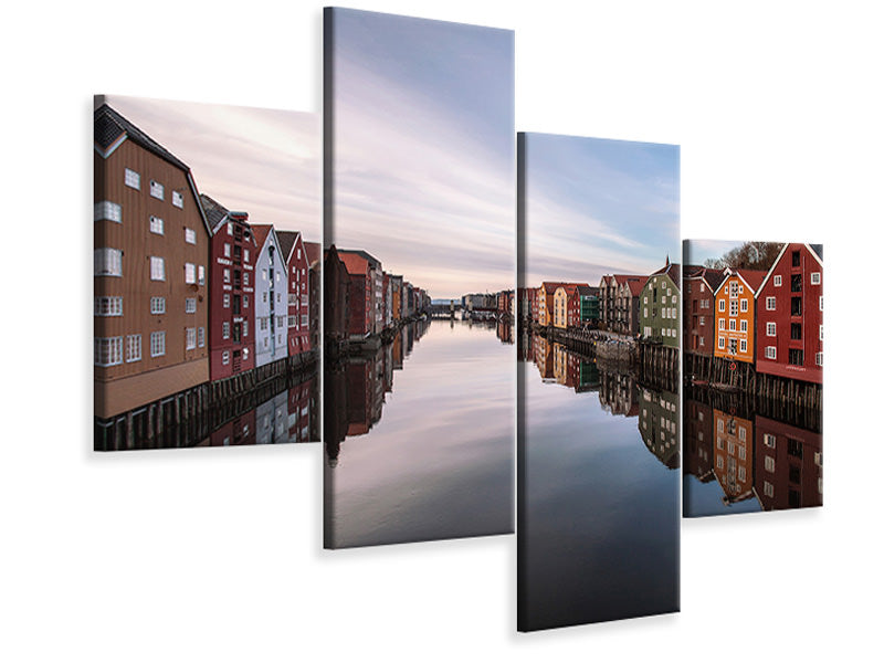 panoramic-3-piece-canvas-print-trondheim-norway