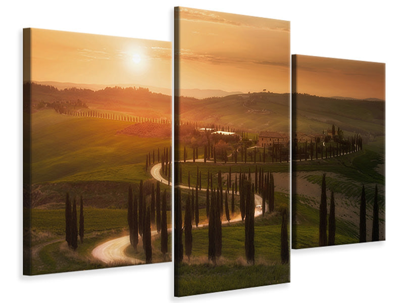 panoramic-3-piece-canvas-print-tuscany-evening