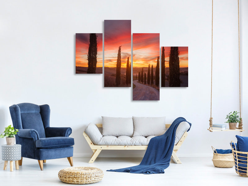 modern-3-piece-canvas-print-tuscany-sunset