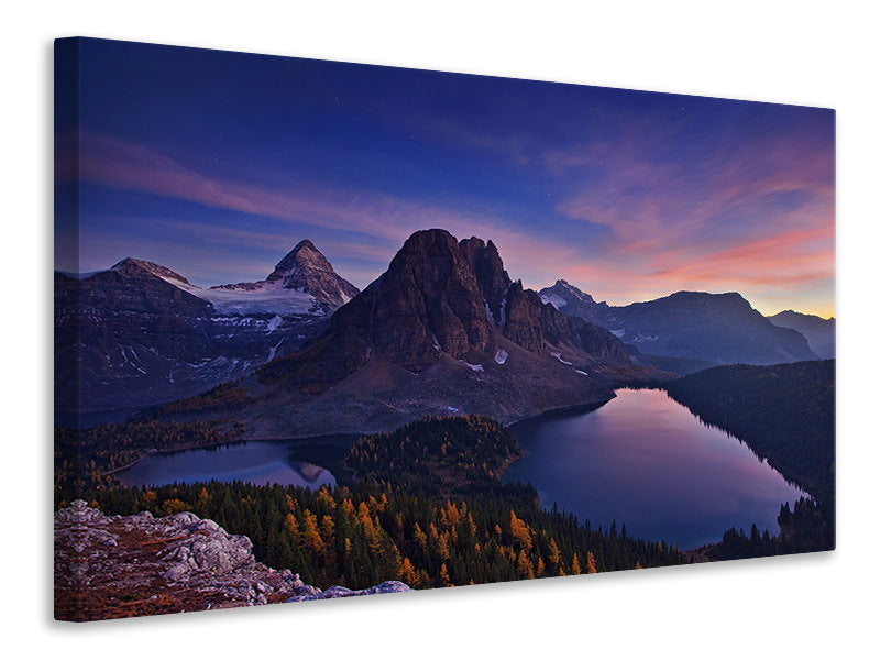 4-piece-canvas-print-twilight-at-mount-assiniboine